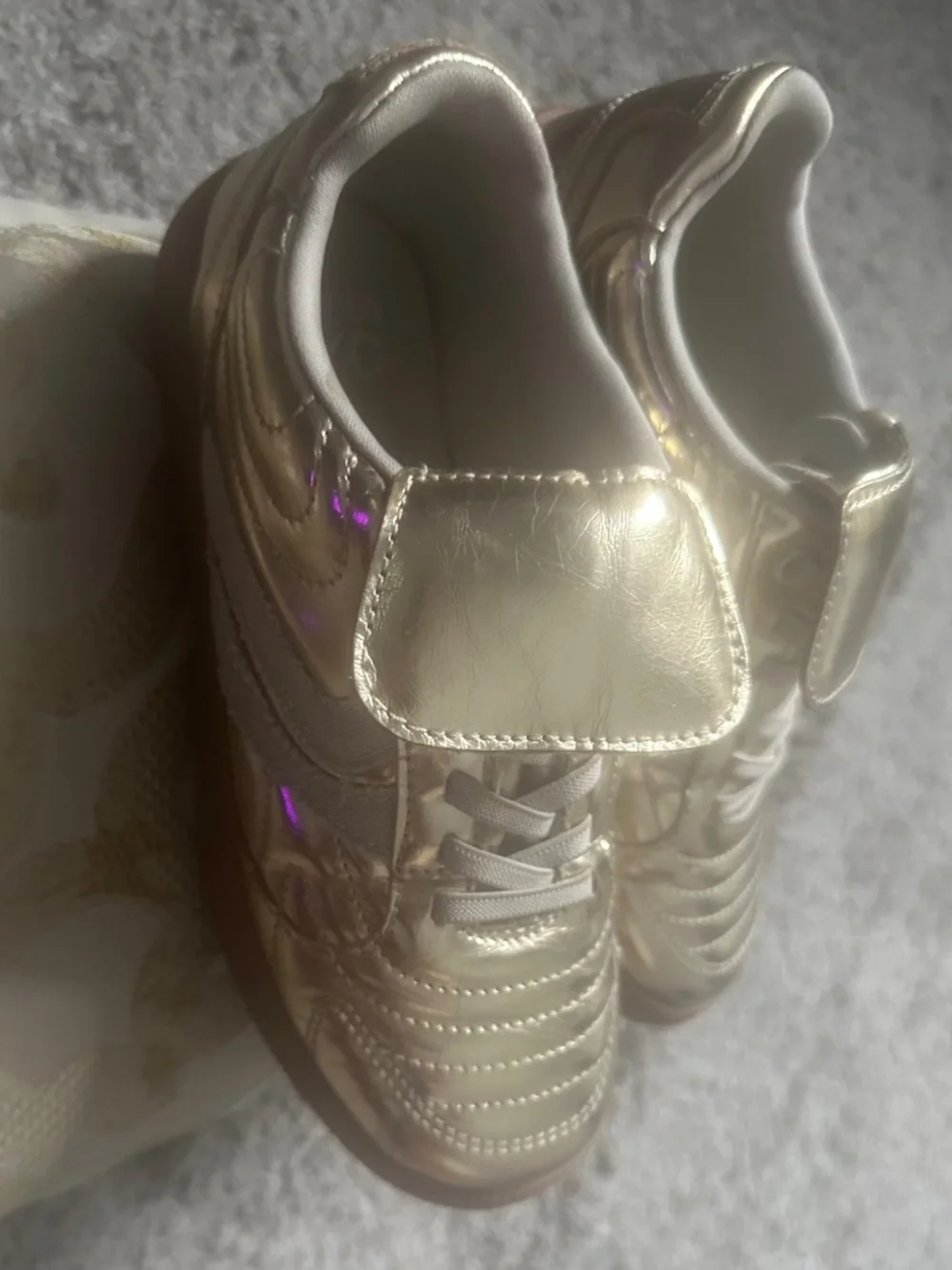 Back to School Special!! Gold Kids Sneakers.